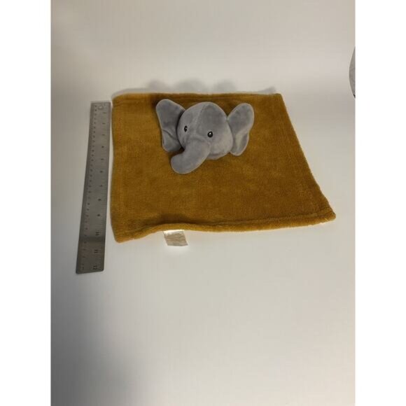 Lila & Jack Brown and Grey Elephant Lovey Stuffed Security Blanket Toy - Picture 7 of 7
